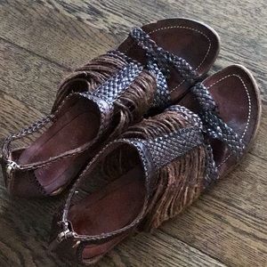 GUC Francesco Morichetti braided leather sandals